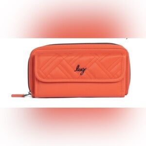 Lug Kickflip SE Convertible Wallet Papaya Zipper Closure Pockets Organize NEW